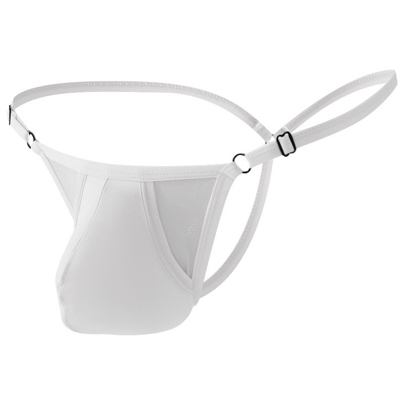 Mens Ice Silk G-String Micro Thong Underwear Menswear Plain  clothes