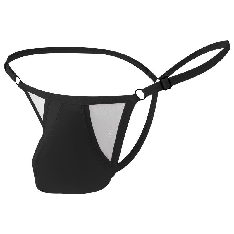 Mens Ice Silk G-String Micro Thong Underwear Menswear Plain  clothes
